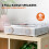 Fenton RP162W Record Player with Bluetooth Output, USB Vinyl Turntable White 2
