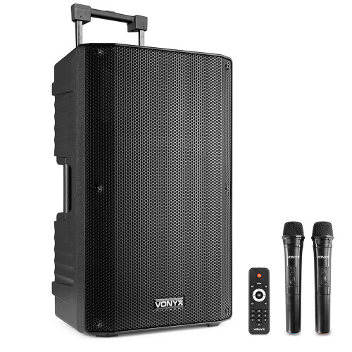 VSA700 15" Portable PA Speaker System with Bluetooth, Wireless Microphones & Bag 1