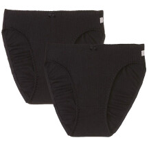 (10-12) 2PK Bonds Hestia Heroes Hi-Cut Womens Underwear Undies Panties Briefs Black W10032 Ladies