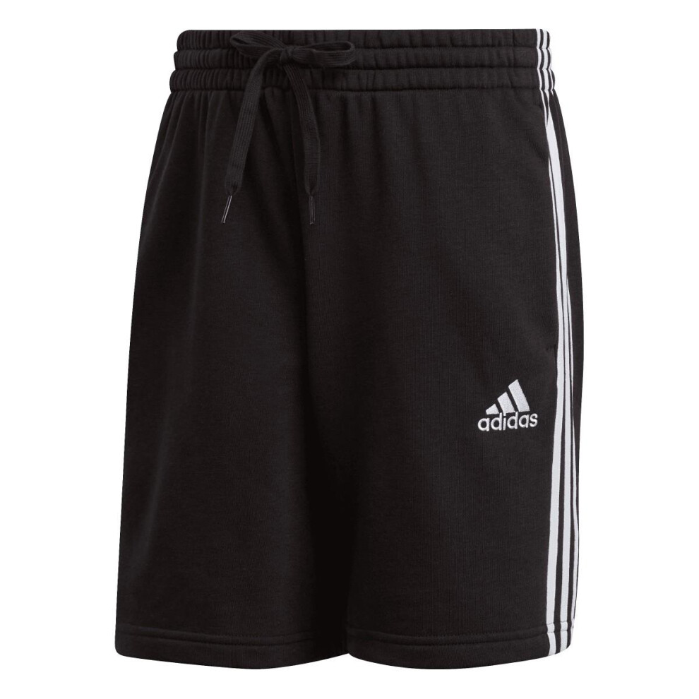 Adidas (S, Black) Mens Essentials French Terry 3 Stripes Shorts