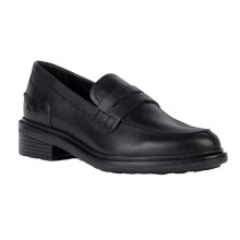 (7.5 UK, Black) Geox Womens/Ladies Walk Pleasure Leather Moccasins