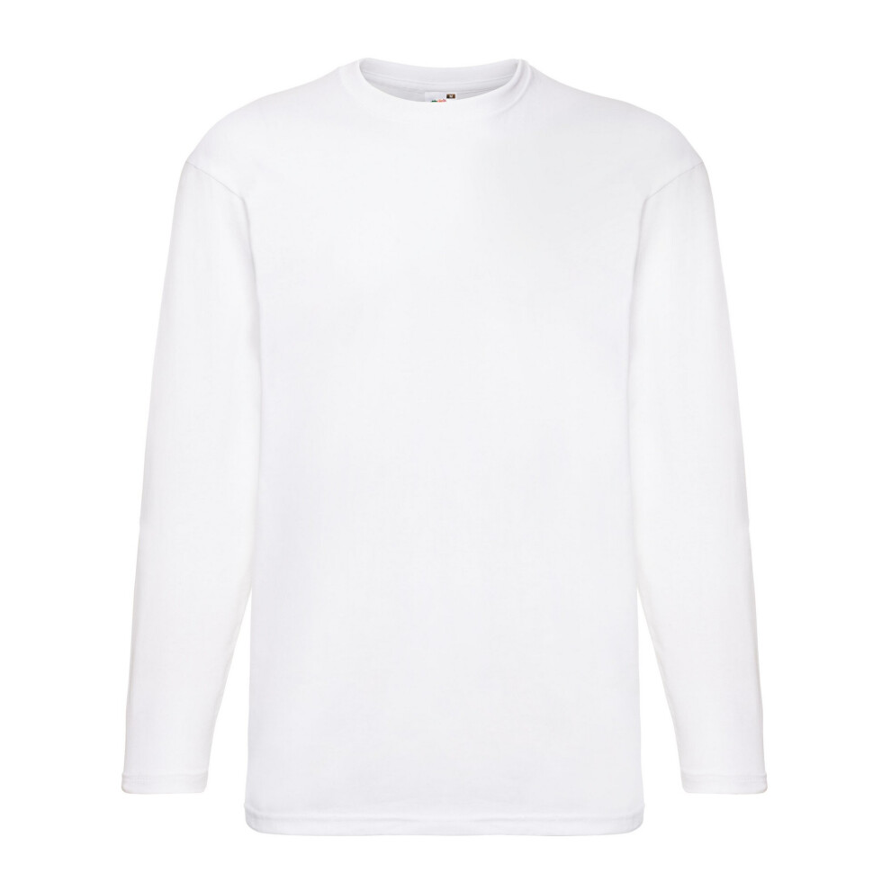 Fruit Of The Loom (Xl, White) Mens Valueweight Long-Sleeved T-Shirt