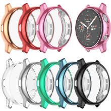 [8 sztuk] Etui z zabezpieczeniem ekranu kompatybilne z Samsung Galaxy Watch Active2 40 mm, pokryte miękką powłoką TPU z każdej strony