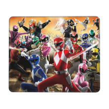Power Rangers muismat met gestikte rand, antislip rubberen onderkant, wasbare Lycra-stof, geschikt voor computers en laptops.