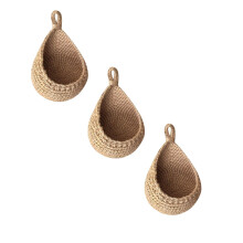 Cestas colgantes de pared para frutas y verduras, cestas colgantes en forma de lágrima, maceteros de pared, cestas colgantes, estante para macetas,