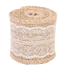 Delaman Lace Craft, 5 stk. 2 m praktisk blondebånd i hør, udsøgt holdbar rulle, gør-det-selv-dekoration til bryllupper, fødselsdagsfester (hvid)