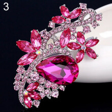 LEAQU 1 buc/set broșă floare picătură de apă stras cristal broșe buchet nunta bijuterii