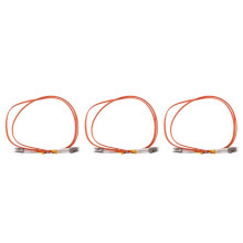 3 stk. 1M jumperkabel dupleks multimodus LC-LC LC til LC fiberoptisk optisk patchkabel