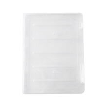 Boîte de rangement portable transparente Summercome, petite boîte de rangement en plastique 16,7 x 24 cm, organiseur de papier pour scrapbooking,