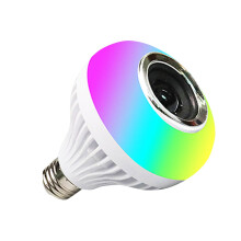Bolgán LED Cliste Byikun faoi $10 le Cainteoir Bluetooth, Lampa Athraitheach Dath E27RGB, Fuaim Gan Sreang, Cianrialtán 24 Eochair, comhoiriúnach