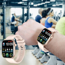lulshou Smartwatch met ultrahelder scherm, compatibel met iOS en Android, melding voor inkomende oproepen, Bluetooth-muziek, energiebesparende modus,