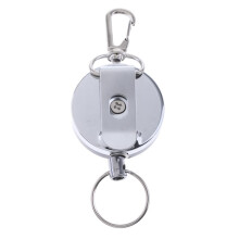 Rolă autoretractabilă Pro Heavy Duty cu cablu retractabil din oțel, anti-blocare, neagră, 4 cm