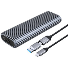 M.2 NVMe SSD-behuizing, 10 Gbps aluminium behuizing zonder gereedschap, ondersteunt UASP, PCIe Type C, M Key Solid State Drive, tot 4 TB
