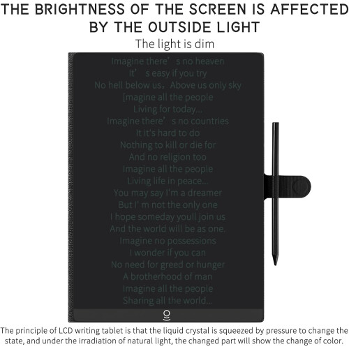 Ταμπλέτα γραφής LCD, ψηφιακό σημειωματάριο πλήρους οθόνης 11,5" για παιδιά και 2