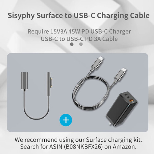 Για σύνδεση με καλώδιο φόρτισης USB-C συμβατό με Pro7Go2Pro6 5/4/3Laptop1/2/3 & Book 1