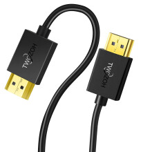 Fleksibelt og slankt HDMI-kabel 1FT, blødt og ultratyndt HDMI til HDMI-kabel understøtter 4K@60Hz/2160P/1080P
