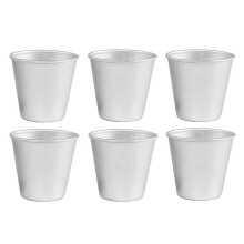6 stk. aluminiums Dariol-former, bakeformer, Dariole-pudding, dessertkremformer, runde nonstick-eggterteformer, bakeformkopp