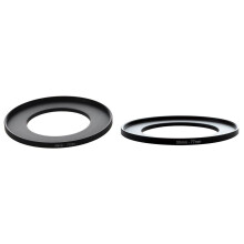 adattatori step-up per filtri per obiettivi fotografici in metallo nero, adattatori step-up per filtri fotografici, 49 mm-77 mm e 55 mm-77 mm