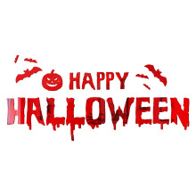 XIUH Vægklistermærker Stort udsalg! Halloween bogstav flagermus kombination akryl klistermærke 3D festlig dekoration vægklistermærke