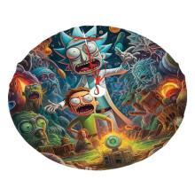 Rick and Morty kerstboomrok, zacht en grappig, vrolijke kerstboomkraag, landelijke kerstdecoratie, 48 inch (122 cm)