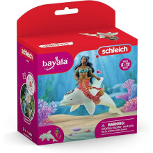 Schleich Bayala - 2PC Isabelle the Mermaid and Dolphin Playset - Fantasy Fairy Toys for Kids Ages 5+ | Unicorn Figurine, Fantasy Toy for Girls 5+,
