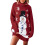 Robe Pull Tricot Femme Oversize Noël Chaud Rouge L 2