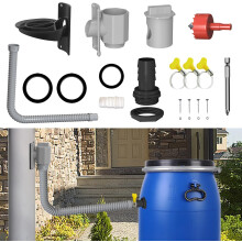 Recogedor de Agua de Lluvia para Canalón 70-100mm Kit con Manguera Resistente 1m