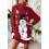 Robe Pull Tricot Femme Oversize Noël Chaud Rouge L 3