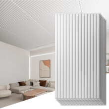 Panele Ścienne 3D PVC Komplet 12 Wytrzymałe Dekoracyjne Białe 50x50 cm