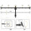 HUANUO Support réglable pour 3 moniteurs 13-24 pouces Noir 5