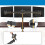 HUANUO Support réglable pour 3 moniteurs 13-24 pouces Noir 6