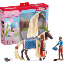 Schleich Horse Club Sofia's Beauties Horse Styling Playset with Figurines - 18-Piece Dream Horse Animal Riding Toy Set with Leo and Rocky, Age 4+