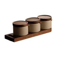 Juego de Tarros de Cerámica Estilo Japonés para Especias, Recipientes de Almacenamiento de Condimentos de Arcilla para Cocina, Ideales para Sal,