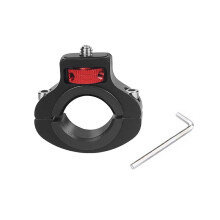 (Black Red)Soporte de cámara de abrazadera de bicicleta de aleación de aluminio para ciclismo motocicleta teléfono inteligente montaje de