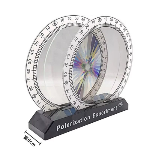 Polarizer Light Polarization Demonstrator Student Experimental Teaching Aids Physics Optical Test Instrument Black White 2