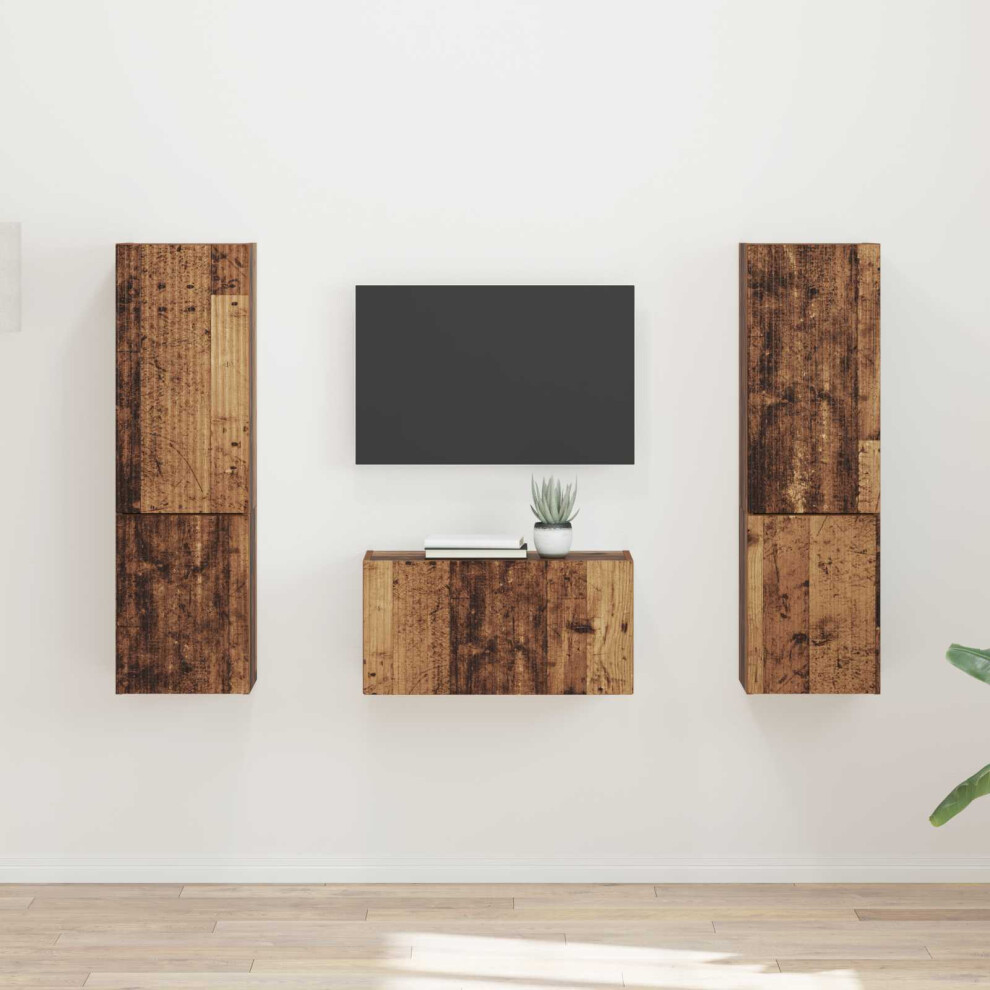 Vidaxl Tv Cabinet Set 5 Pcs Old Wood Engineered Wood