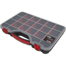 Hilka Tools 23 Inch Compartment Organiser Box Black/Red