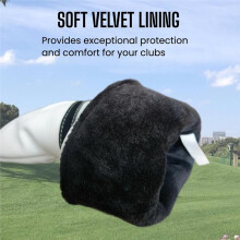 3PCS Club Covers, Driver Fairway Hybrid Wood Headcovers Set, PU Leather,Protective Covers for Men Women