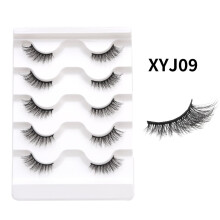 Umělé řasy, poloviční řasy, proužky, přírodní tenké, nadýchané, umělé norkové řasy, 14mm řasy, 10 párů