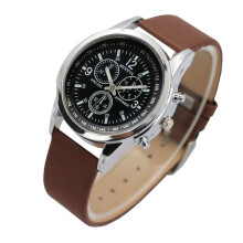 Kiplyki Groothandel Drie-Eige Horloges Quartz Herenhorloge Blauw Glas Bandhorloge Heren