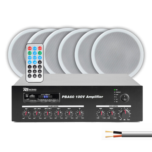 PD CSPB5 Ceiling Speakers Set of 6 - 100V Line Multizone Audio System