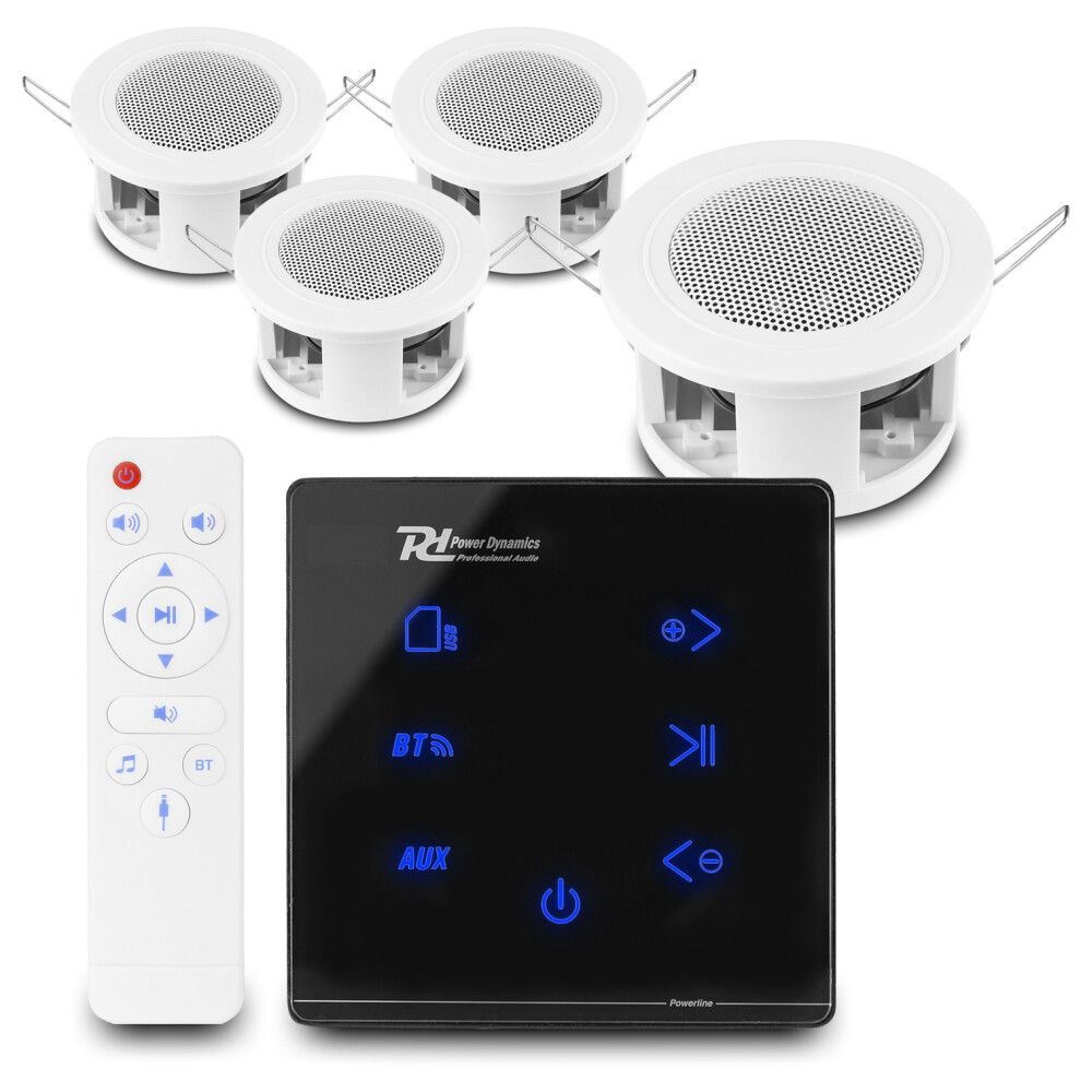 Photos - AV Receiver Home Bluetooth Ceiling Speaker System with A50B Wall Amplifier and 4x 3" CSBA3L