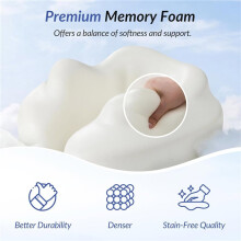Oreiller de pour Longs Vols en Avion, avec Sangle de Tête et Masque de Sommeil 3D Profilé, Oreiller Cervical pour Voiture