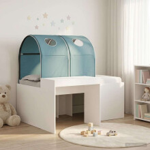 vidaXL Bed with Tunnel 4 pcs Artisian Oak and Light Blue