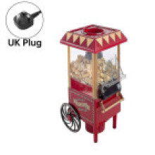 (UK 220V)Retro Style Fun Electric Popcorn Machine With Power Indicator For Kids Events And Buffs Movie