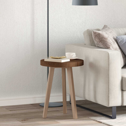 VidaXL vidaXL Table Top Dark Brown Ø 40 x 4 cm Solid Oak Wood
