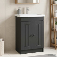 vidaXL Bathroom under Sink Cabinet Black 56 x 37.5 x 81 cm