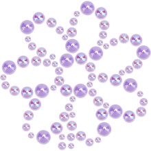 1 eske 1000 stk. 5 størrelser flatback perle cabochons akryl løse perler 6/8/10/12/14 mm for DIY smykker neglekunst telefondekor lilla