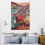 Ταπισερί Cars Lightning McQueen 60x40in, Πολύχρωμη Κρεμαστή Τοίχου για Υπνοδωμάτιο, Φοιτητική 5