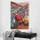 Ταπισερί Cars Lightning McQueen 60x40in, Πολύχρωμη Κρεμαστή Τοίχου για Υπνοδωμάτιο, Φοιτητική 6